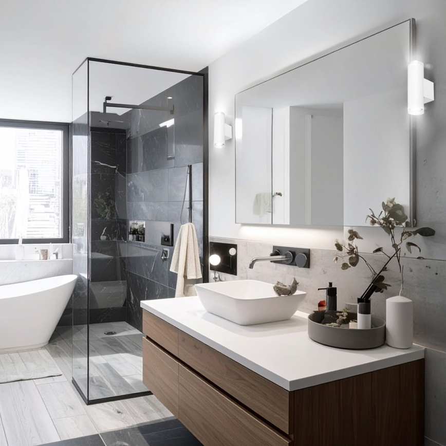 Brilagi - Spot mural pour salle de bain SELE AQUA 4xGU10/30W/230V IP44 blanc