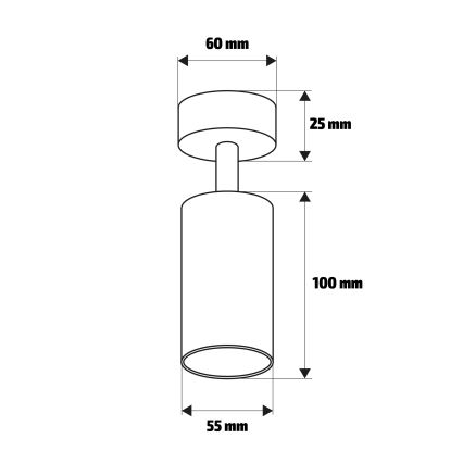 Brilagi - Spot SELE 1xGU10/30W/230V blanc/décor en chêne