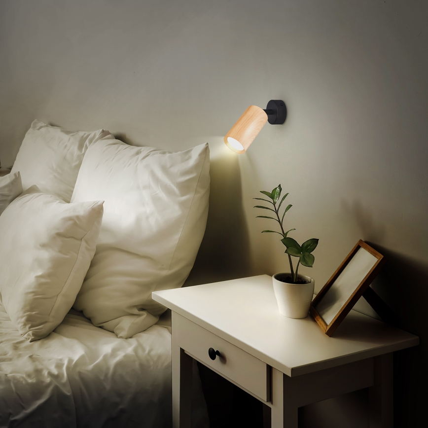 Brilagi - Spot SELE 1xGU10/30W/230V noir/décor en chêne