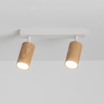 Brilagi - Spot SELE 2xGU10/30W/230V blanc/décor en chêne