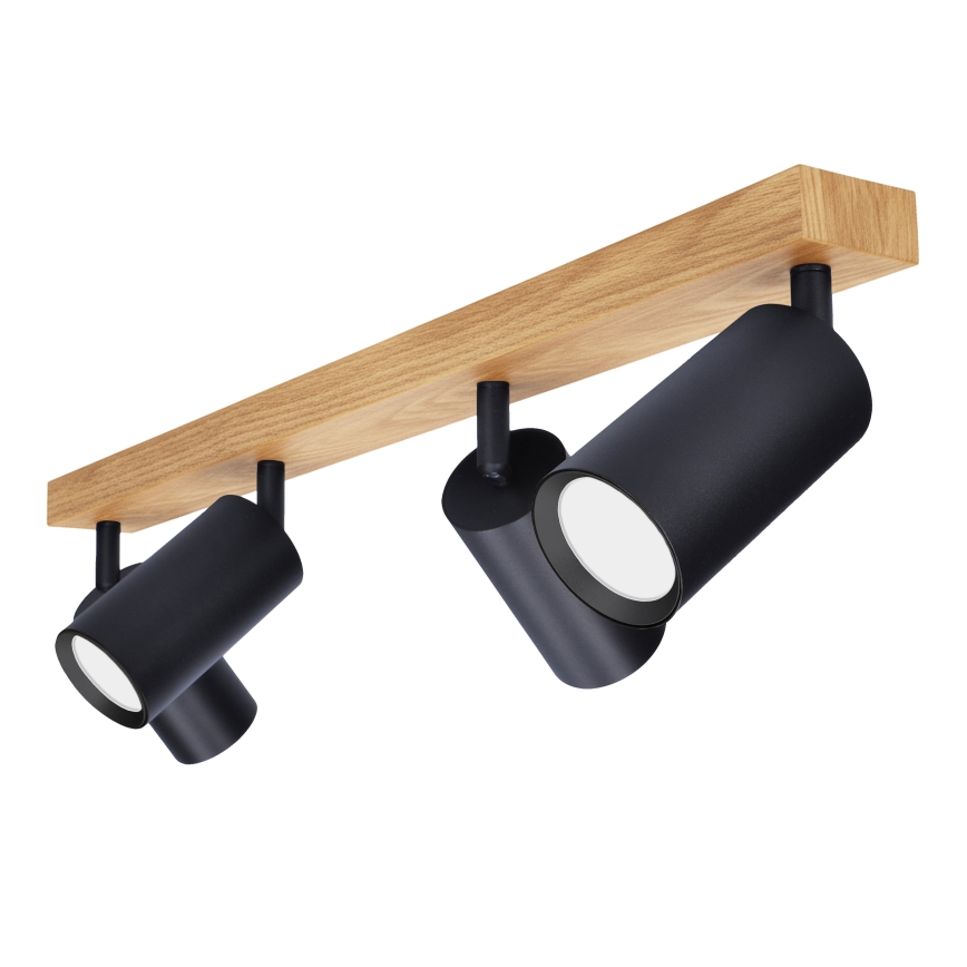 Brilagi - Spot SELE 4xGU10/30W/230V noir/décor chêne