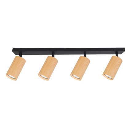 Brilagi - Spot SELE 4xGU10/30W/230V noir/décor en chêne
