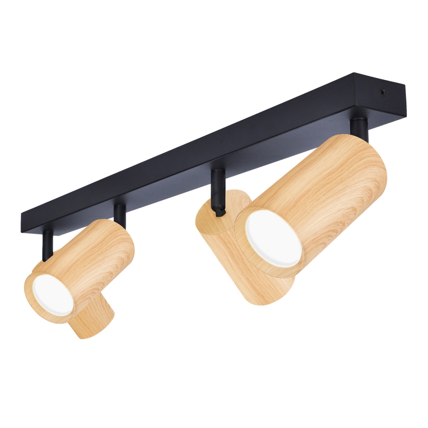 Brilagi - Spot SELE 4xGU10/30W/230V noir/décor en chêne