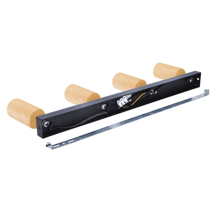 Brilagi - Spot SELE 4xGU10/30W/230V noir/décor en chêne