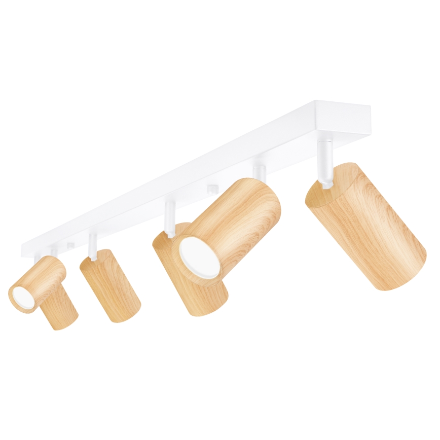 Brilagi - Spot SELE 6xGU10/30W/230V blanc/décor en chêne