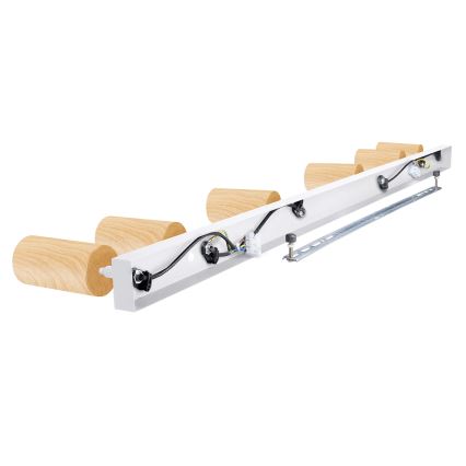 Brilagi - Spot SELE 6xGU10/30W/230V blanc/décor en chêne