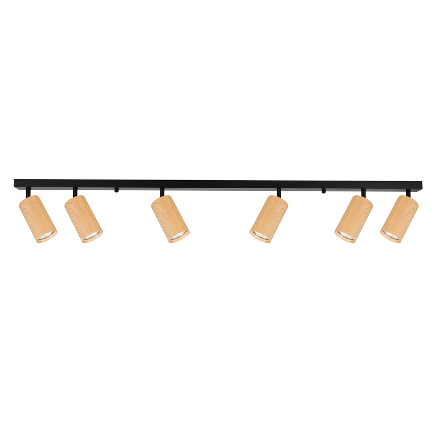 Brilagi - Spot SELE 6xGU10/30W/230V noir/décor en chêne