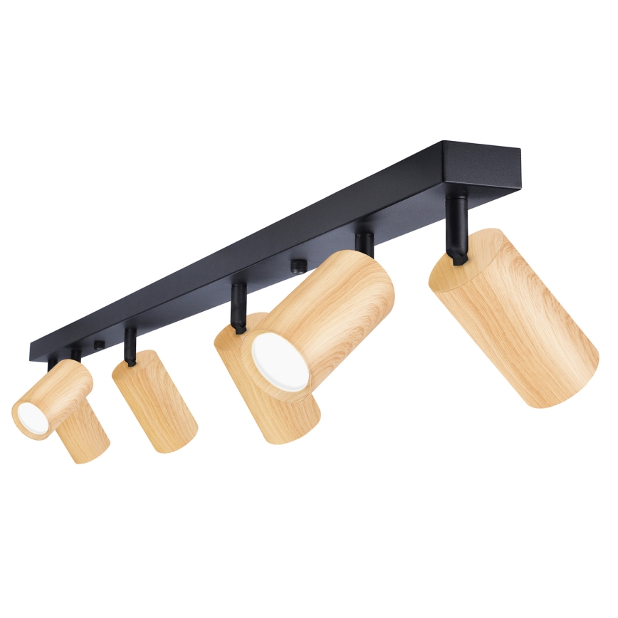 Brilagi - Spot SELE 6xGU10/30W/230V noir/décor en chêne