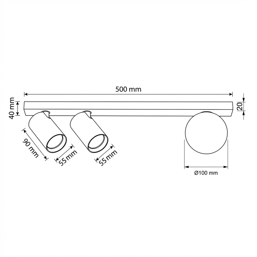 Brilagi - Spot SELE BALL 2xGU10/30W/230V + 1xG9/10W beige