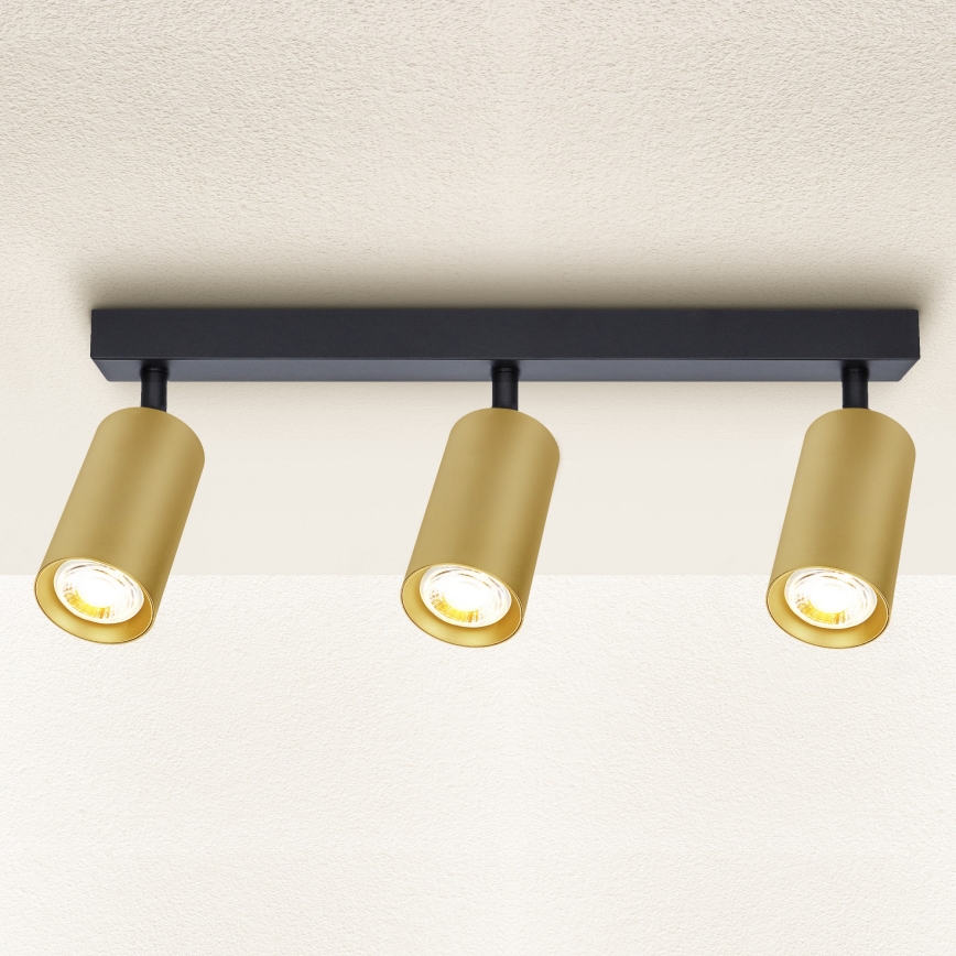 Brilagi - Spot SELE GOLDEN 3xGU10/30W/230V noir/doré