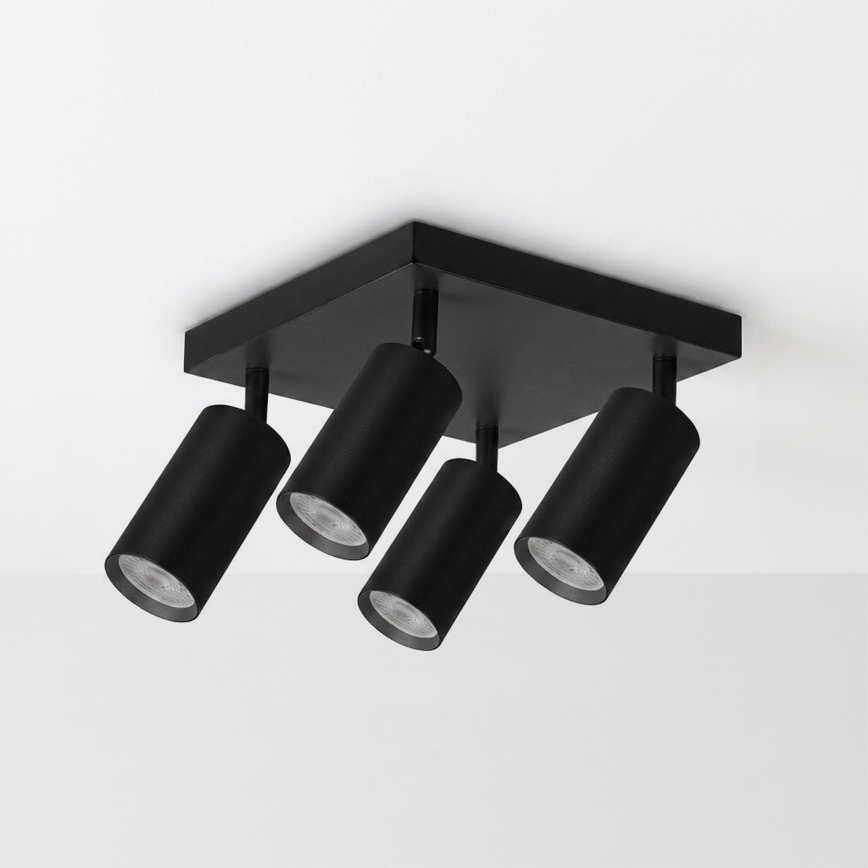 Brilagi - Spot SELE SQUARE 4xGU10/30W/230V noir