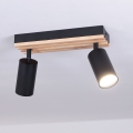 Brilagi - Spot SELE WOOD 2xGU10/30W/230V noir/bois