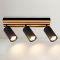 Brilagi - Spot SELE WOOD 3xGU10/30W/230V noir/bois