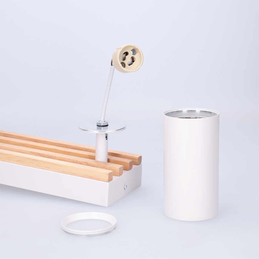 Brilagi - Spot SELE WOOD ACOUSTIC 4xGU10/30W/230V blanc/bois