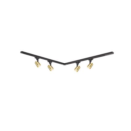 Brilagi - Spot sur rail HUSKY 4x GU10/10W/230V noir/doré