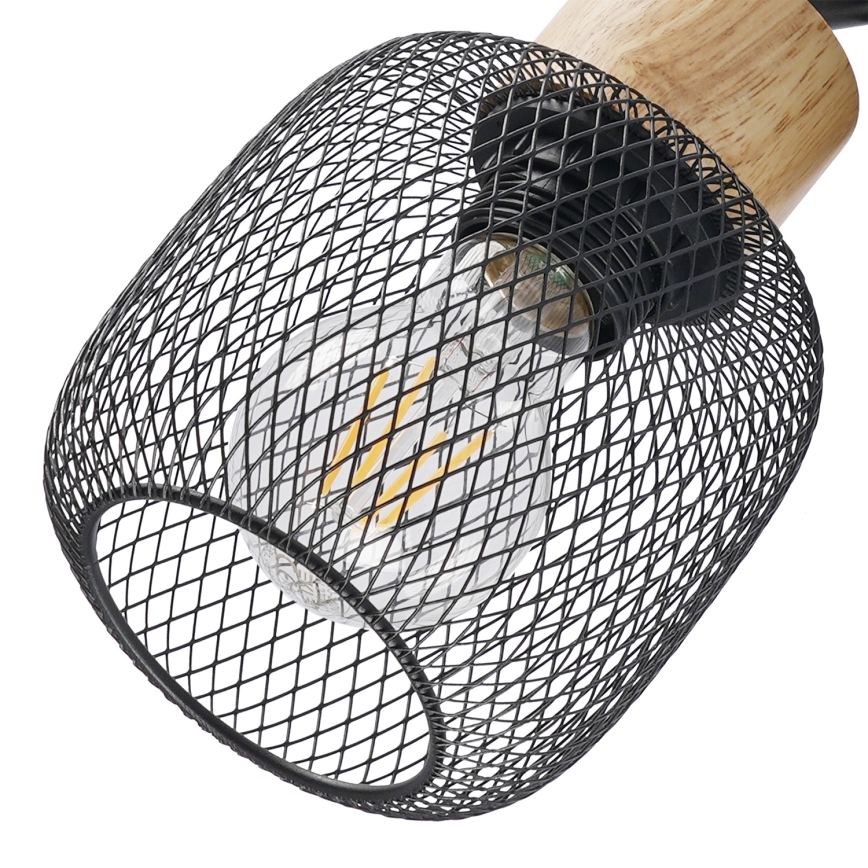 Brilagi - Spotleuchte BASKLITE 3xE27/15W/230V Holz/Schwarz