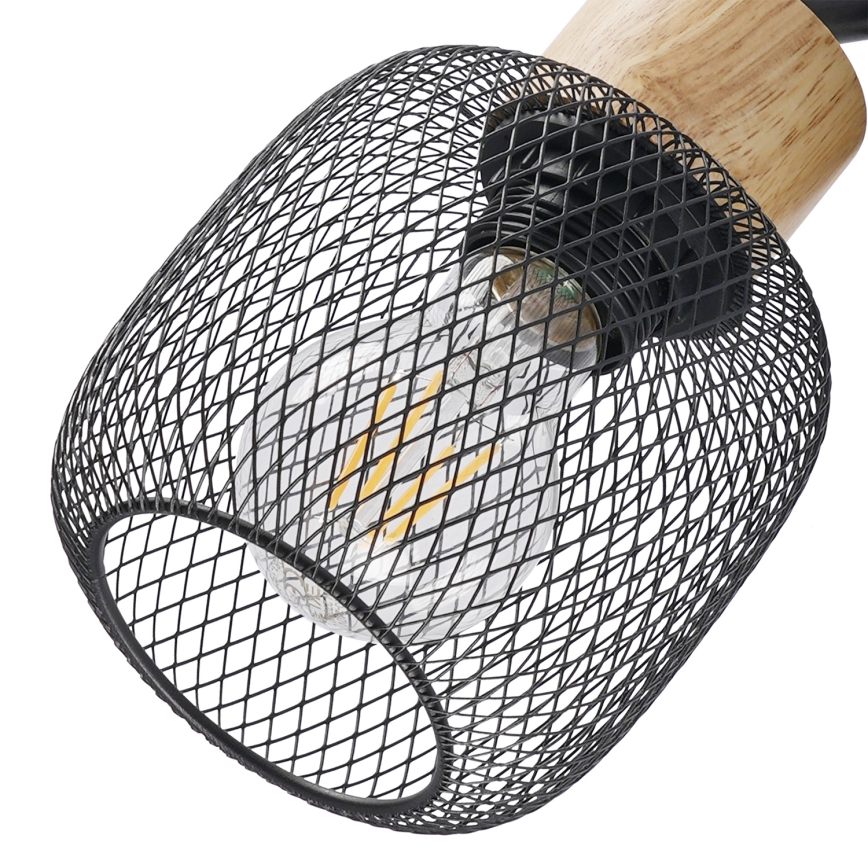 Brilagi - Spotleuchte BASKLITE 3xE27/15W/230V Holz/Schwarz