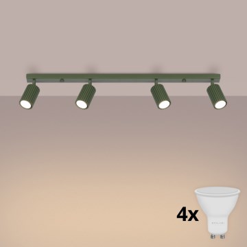 Brilagi - Spotleuchte CRESTO 4xGU10/10W/230V grün