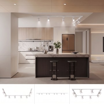 BRILAGI - Spotleuchte für Schienensystem HUSKY 8xGU10/10W/230V 300 cm weiß