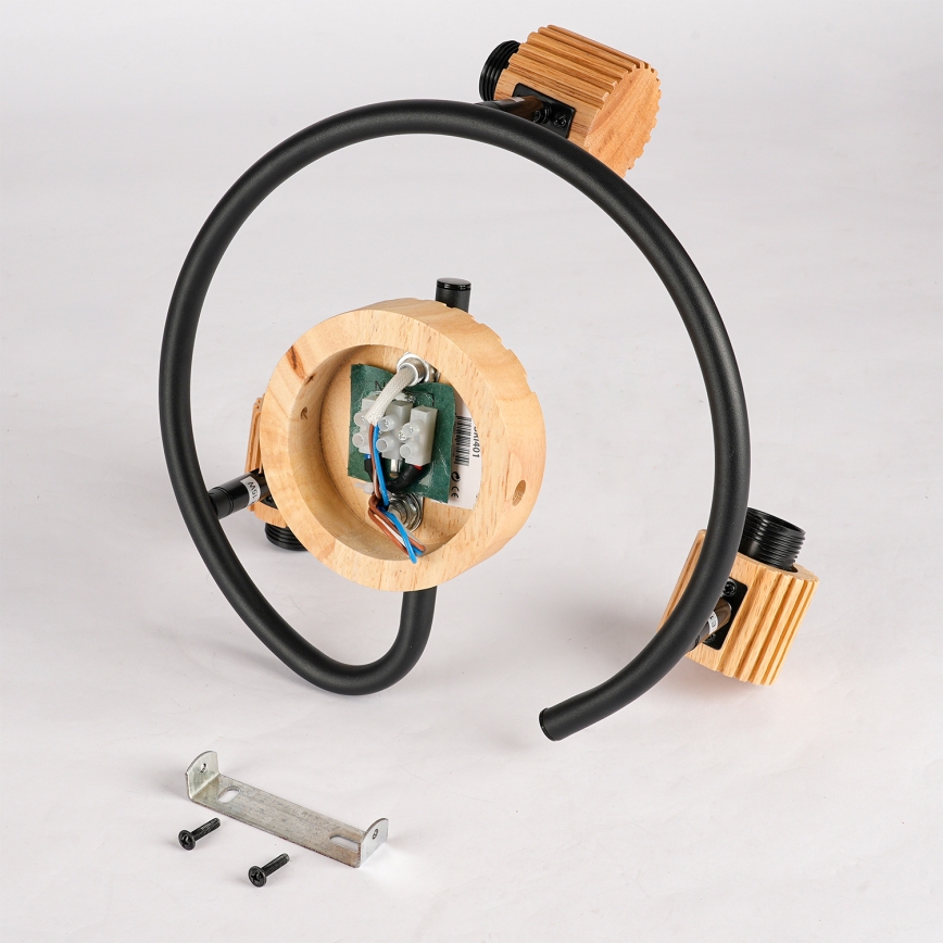 Brilagi - Spotleuchte HYGGE 3xE14/15W/230V Kautschukholz/rauchfarben