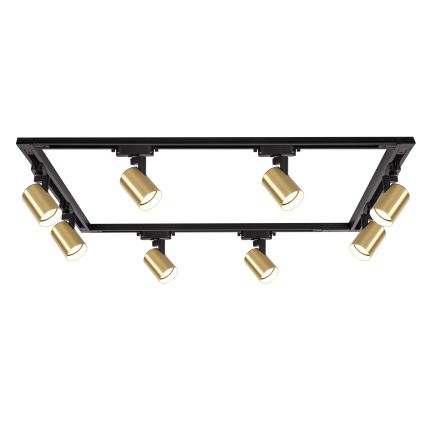 Brilagi - Spotleuchte im Schienensystem HUSKY 8xGU10/10W/230V schwarz/gold