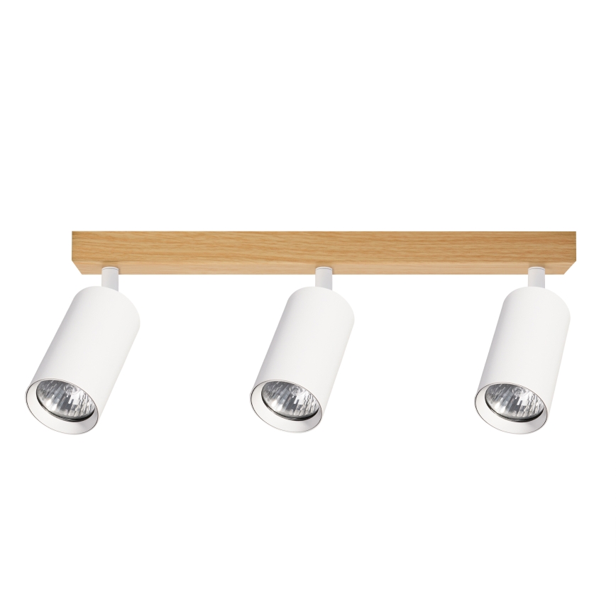 Brilagi - Spotleuchte SELE 3x GU10/30W/230V weiß/Eiche-Dekor