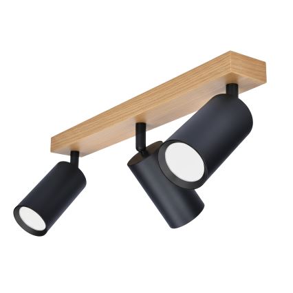 Brilagi - Spotleuchte SELE 3xGU10/30W/230V schwarz/Eiche-Dekor