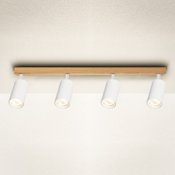 Brilagi - Spotleuchte SELE 4xGU10/30W/230V weiß/Eichedekor