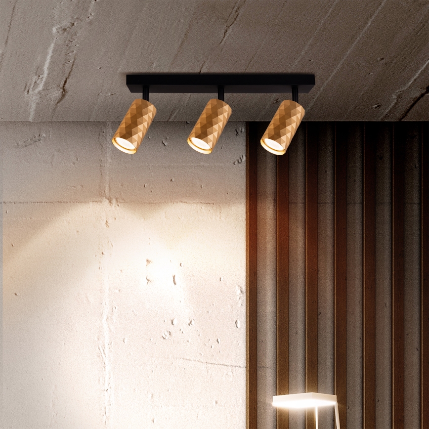 Brilagi - Spotleuchte SELE DIAMANT 3xGU10/30W/230V goldfarben