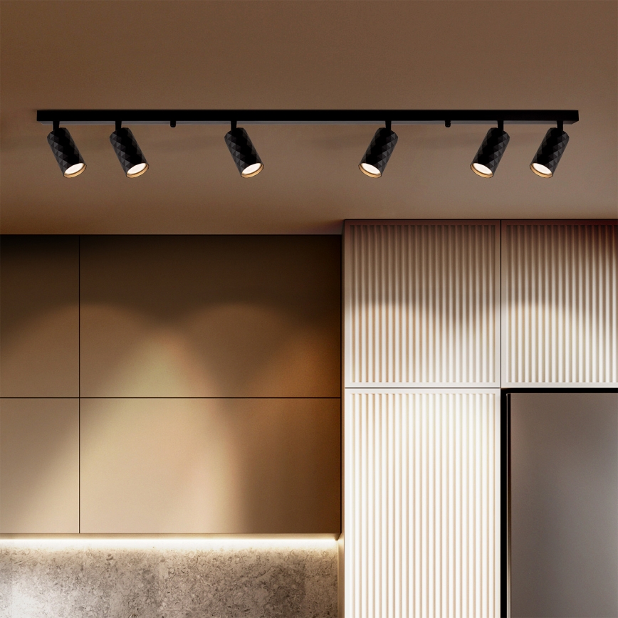 Brilagi - Spotleuchte SELE DIAMANT 6xGU10/30W/230V schwarz