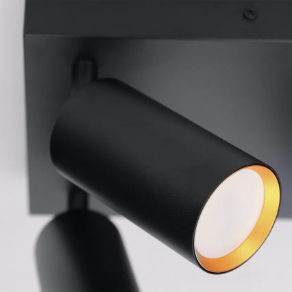 Brilagi - Spotleuchte SELE SQUARE 4xGU10/30W/230V schwarz/gold