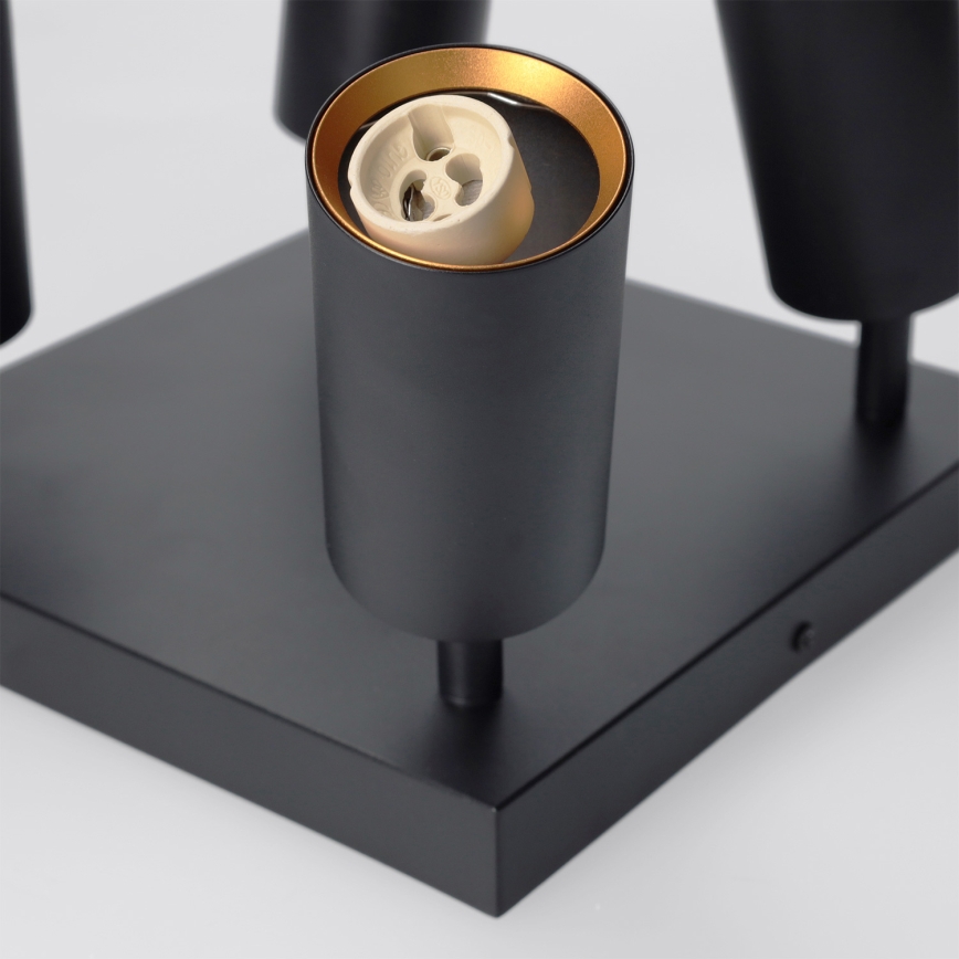 Brilagi - Spotleuchte SELE SQUARE 4xGU10/30W/230V schwarz/gold