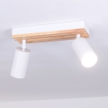 Brilagi - Spotleuchte SELE WOOD ACOUSTIC 2xGU10/30W/230V weiß/holz