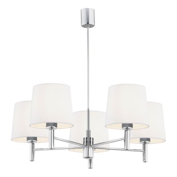 Brilagi - Stangen-Pendelleuchte MONTE 5xE27/60W/230V creme/hochglanzchrom