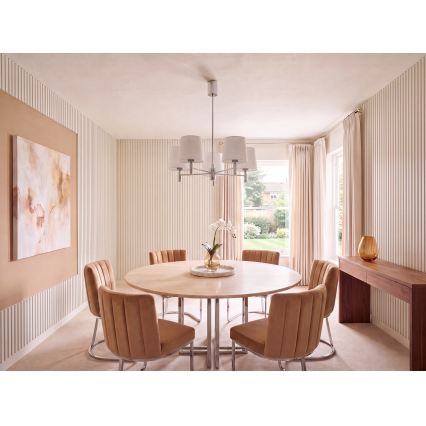 BRILAGI - Stangen-Pendelleuchte MONTE 5xE27/60W/230V creme/hochglanzchrom
