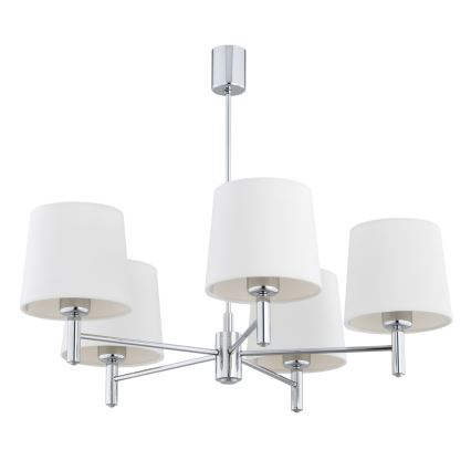 BRILAGI - Stangen-Pendelleuchte MONTE 5xE27/60W/230V creme/hochglanzchrom