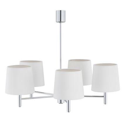BRILAGI - Stangen-Pendelleuchte MONTE 5xE27/60W/230V creme/hochglanzchrom
