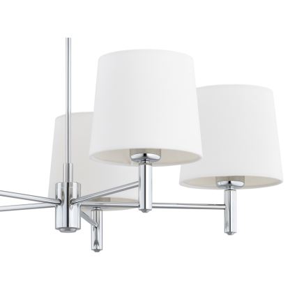 BRILAGI - Stangen-Pendelleuchte MONTE 5xE27/60W/230V creme/hochglanzchrom