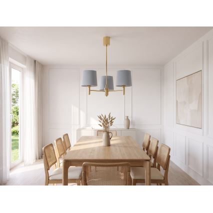 Brilagi - Stangenleuchte MONTE 3xE27/60W/230V blau/gold