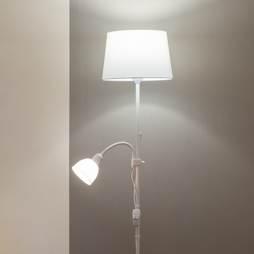 Brilagi - Stehlampe CERIA 1xE27/100W/230V + 1xE14/25W weiß