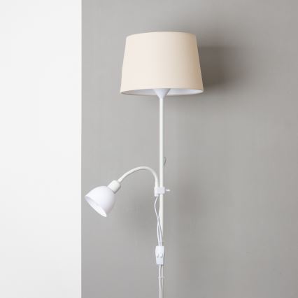 Brilagi - Stehlampe CERIA 2-in-1 1xE27/100W/230V + 1xE14/25W weiß/beige