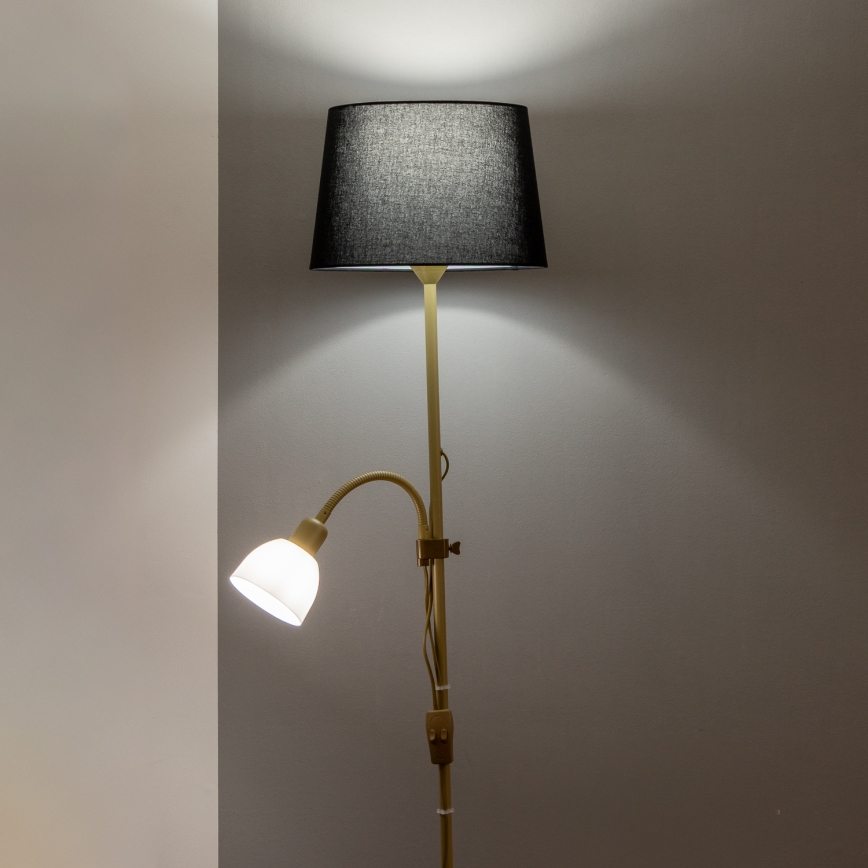 Brilagi - Stehleuchte CERIA 1xE27/100W/230V + 1xE14/25W gold/schwarz