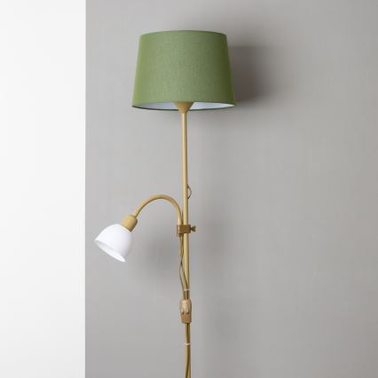 Brilagi - Stehleuchte CERIA 2-in-1 1xE27/100W/230V + 1xE14/25W gold/grün