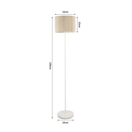 Brilagi - Stehleuchte NORDIC WAVE 1xE27/15W/230V Leinen/Weiß