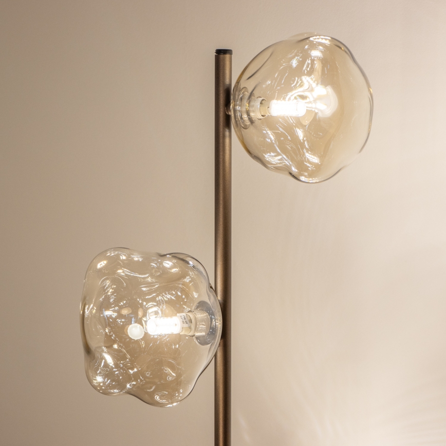 Brilagi - Stehleuchte VULCANO 3xG9/8W/230V bronzefarben/rauchiges Beige