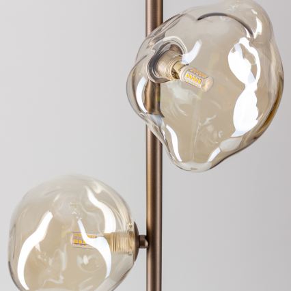 Brilagi - Stehleuchte VULCANO 3xG9/8W/230V bronzefarben/rauchiges Beige