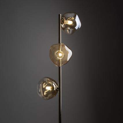 Brilagi - Stehleuchte VULCANO 3xG9/8W/230V gold/rauchbeige
