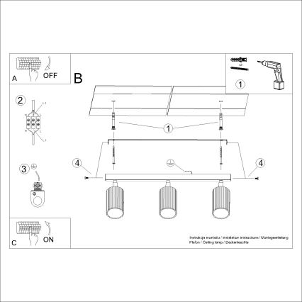 Brilagi - Strahler CRESTO 3xGU10/10W/230V weiß