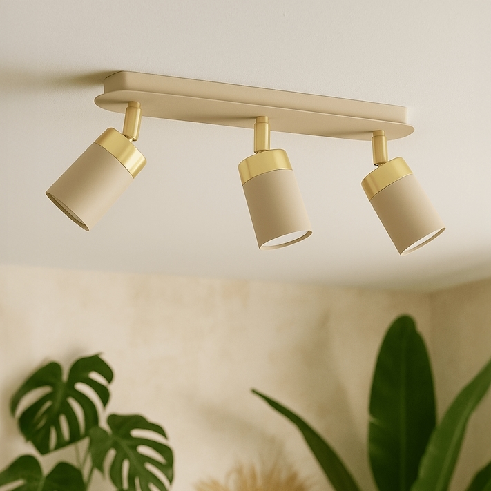 Brilagi - Strahler POKER 3xGU10/25W/230V beige/golden