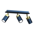 Brilagi - Strahler POKER 3xGU10/25W/230V blau/golden
